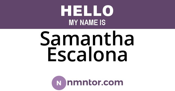 Samantha Escalona