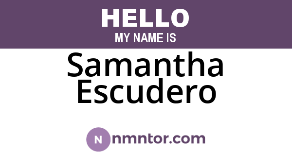 Samantha Escudero