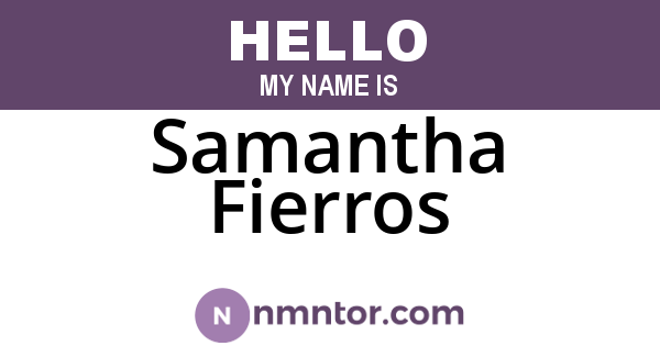 Samantha Fierros