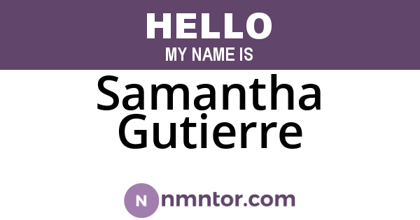 Samantha Gutierre
