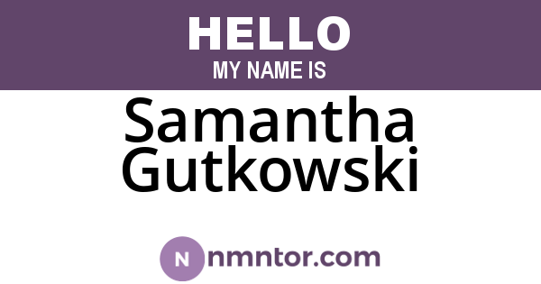 Samantha Gutkowski