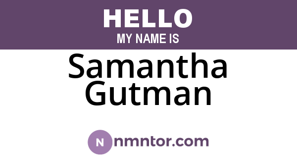 Samantha Gutman