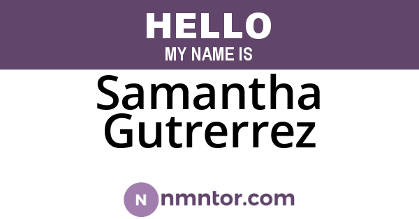 Samantha Gutrerrez