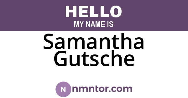 Samantha Gutsche