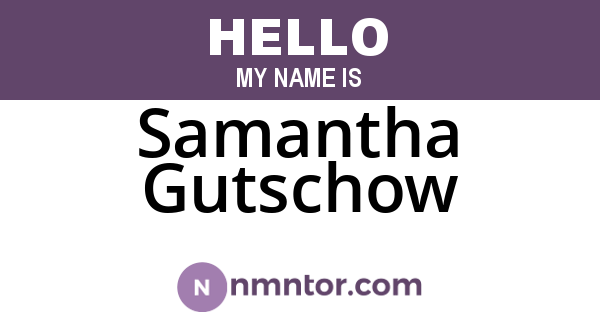 Samantha Gutschow