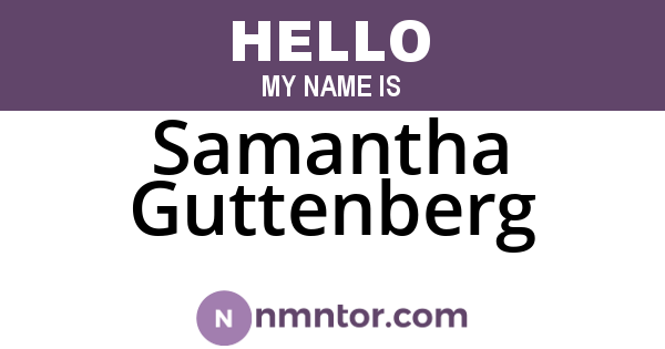 Samantha Guttenberg