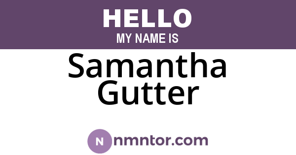 Samantha Gutter