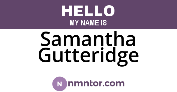 Samantha Gutteridge
