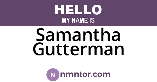 Samantha Gutterman