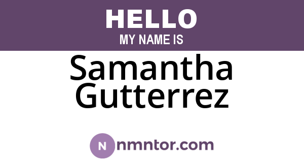Samantha Gutterrez