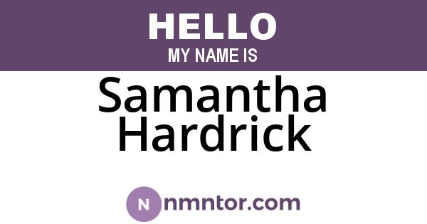 Samantha Hardrick
