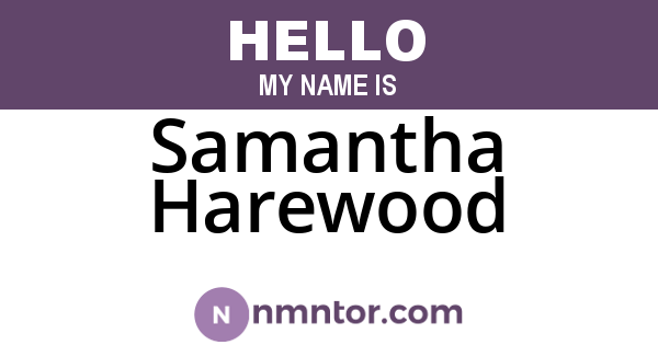 Samantha Harewood
