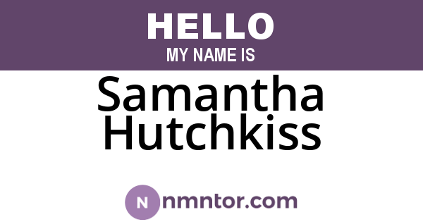 Samantha Hutchkiss