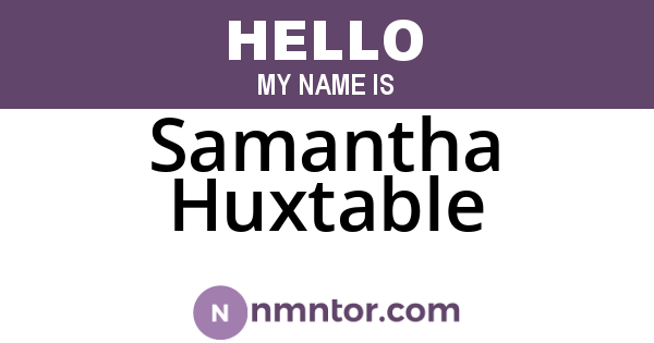 Samantha Huxtable