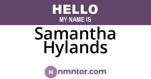 Samantha Hylands