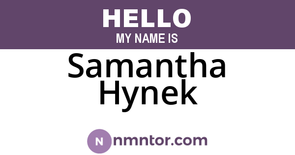 Samantha Hynek