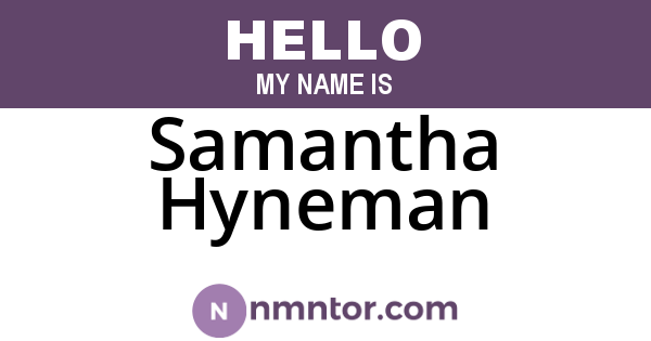 Samantha Hyneman