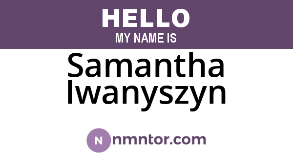 Samantha Iwanyszyn