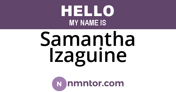 Samantha Izaguine