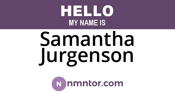 Samantha Jurgenson