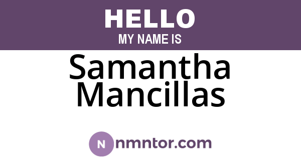 Samantha Mancillas