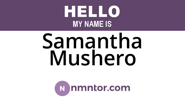 Samantha Mushero