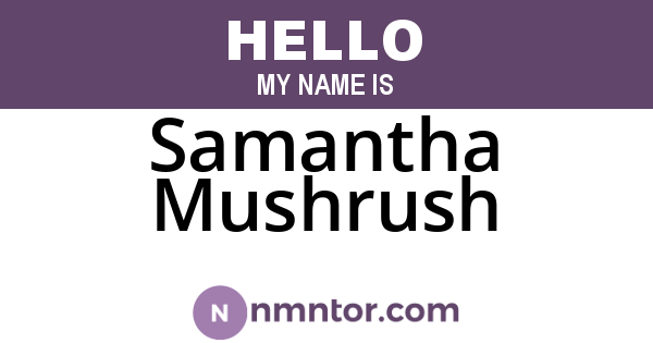 Samantha Mushrush
