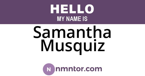 Samantha Musquiz