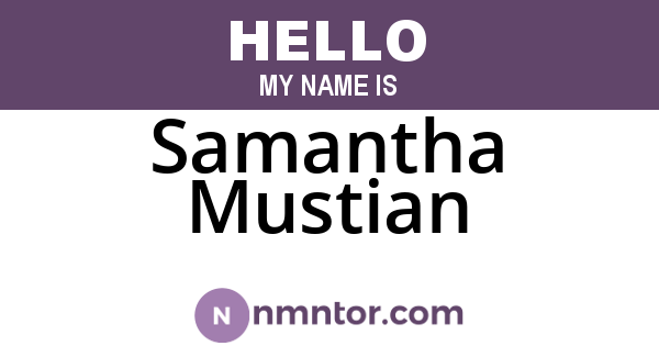 Samantha Mustian