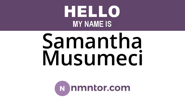 Samantha Musumeci