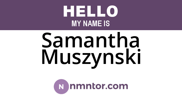 Samantha Muszynski