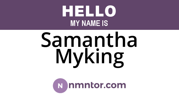 Samantha Myking