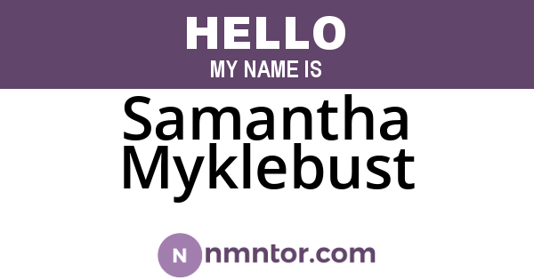 Samantha Myklebust