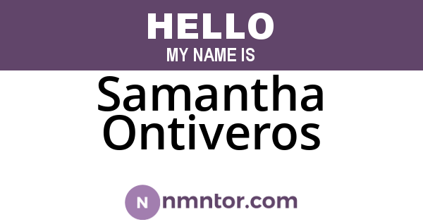 Samantha Ontiveros