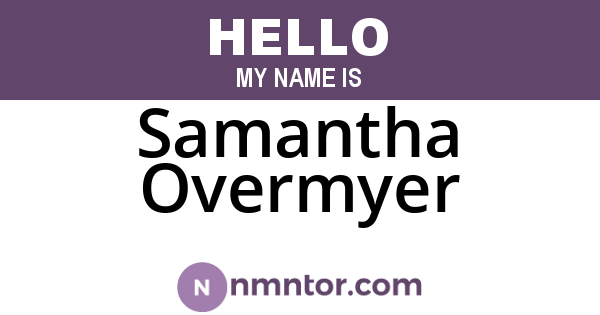 Samantha Overmyer