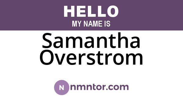 Samantha Overstrom