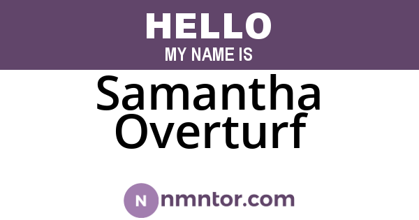 Samantha Overturf