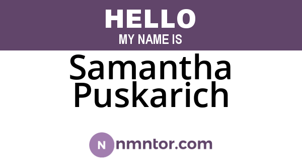 Samantha Puskarich