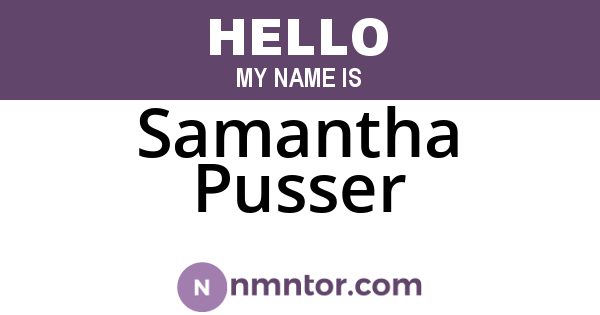 Samantha Pusser