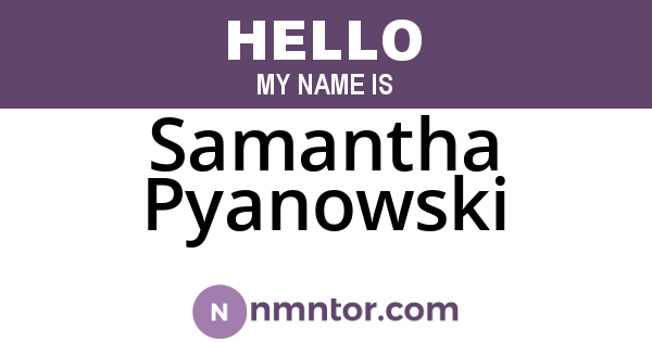 Samantha Pyanowski