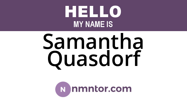 Samantha Quasdorf