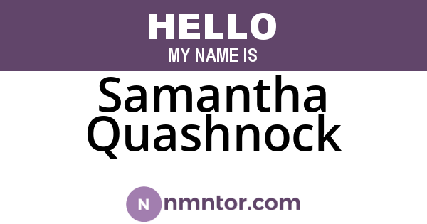 Samantha Quashnock