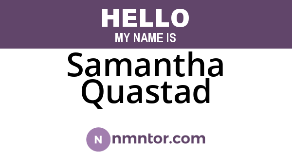 Samantha Quastad