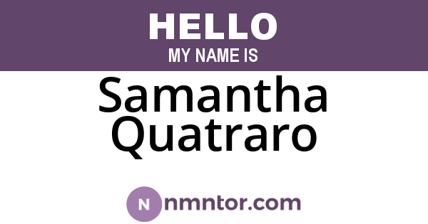 Samantha Quatraro