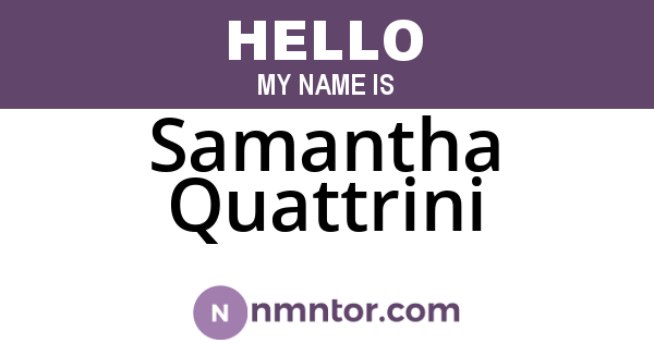 Samantha Quattrini