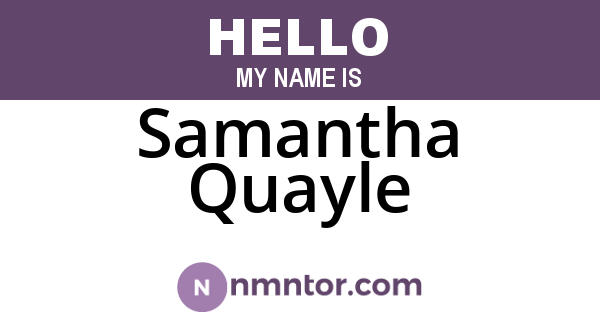 Samantha Quayle