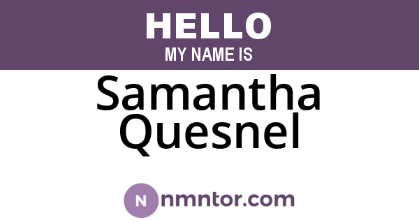 Samantha Quesnel