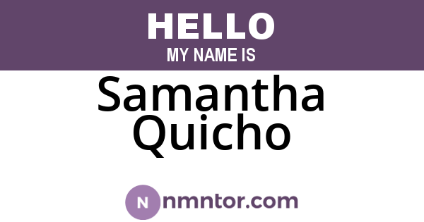 Samantha Quicho