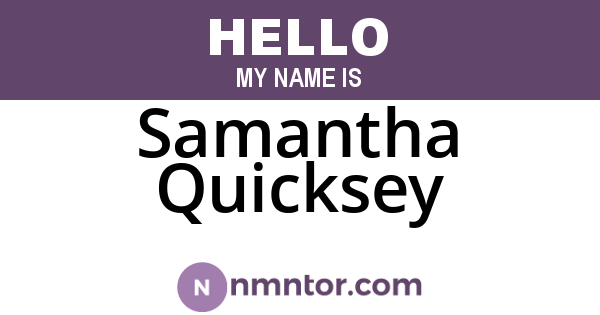 Samantha Quicksey