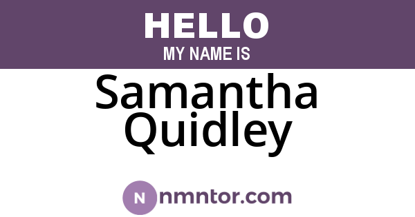 Samantha Quidley